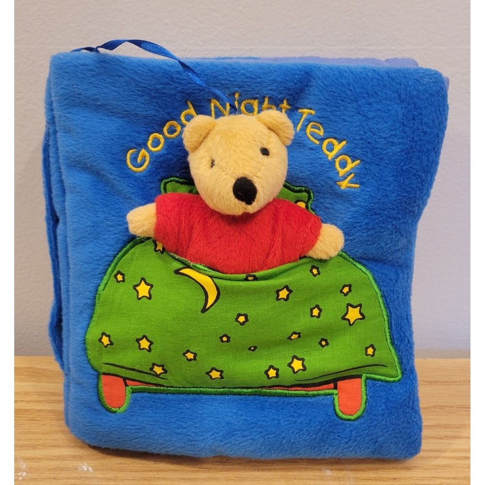 Good Night Teddy Cloth Book Interactive Bedtime Plush Bear Francesca Ferri 2003